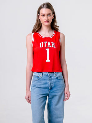 University of Utah - Women's Mesh Fashion Basketball Jersey - Red