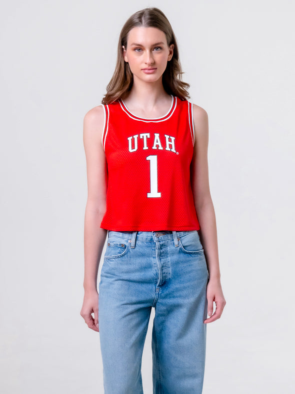 University of Utah - Women's Mesh Fashion Basketball Jersey - Red