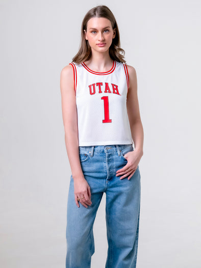 University of Utah - Women's Mesh Basketball Jersey - White