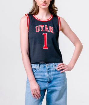 University of Utah - Women's Mesh Basketball Jersey - Black