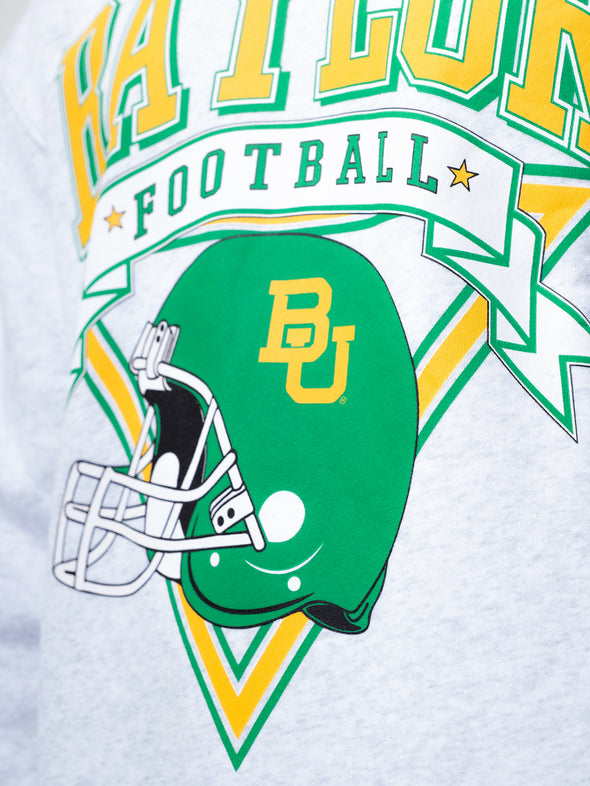 Baylor University - Limited Edition Vintage Championship Football Sweatshirt - Ash Grey