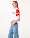 Ohio State - Women's Cropped Baseball Crop Jersey Top - White