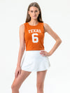 University of Texas - #6 Madisen Skinner The Player Tank - Burnt Orange