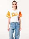 University of Tennessee - Women's Cropped Baseball Crop Top - White