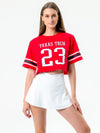 Texas Tech - Cropped Jersey Tee - Red