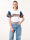 Auburn University - Women's Cropped Baseball Crop Jersey - White
