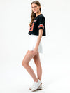 Texas Tech - Cropped Jersey Tee - Black