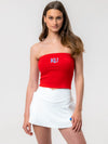 University of Kansas - The Embroidered Stadium Tube Top - Red/KU