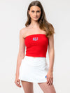 University of Kansas - The Embroidered Stadium Tube Top - Red/KU