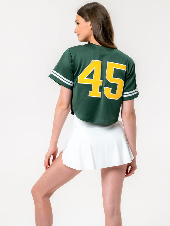 Baylor University - Women's Cropped Baseball Crop Top - Green