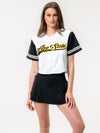 Appalachian State University - Women's Cropped Baseball Jersey - White