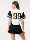 Appalachian State University - Women's Cropped Baseball Jersey - White