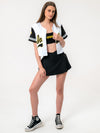 University of Iowa - Women's Cropped Baseball Crop Jersey Top - White