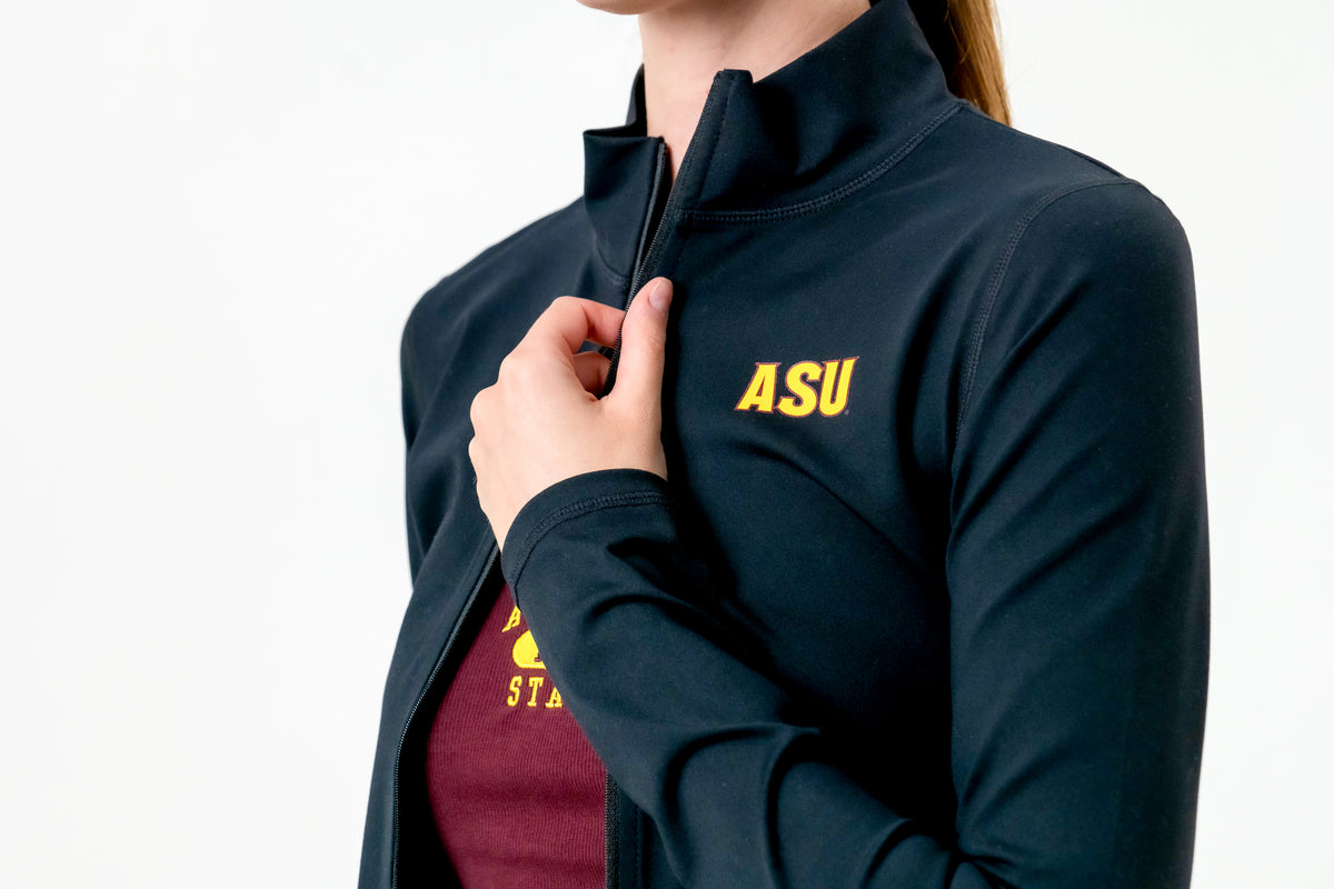 Arizona State - Campus Rec Cropped Zip-Up Jacket - Black – Established ...