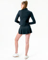 University of Iowa - Campus Rec Cropped Zip-Up Jacket - Black