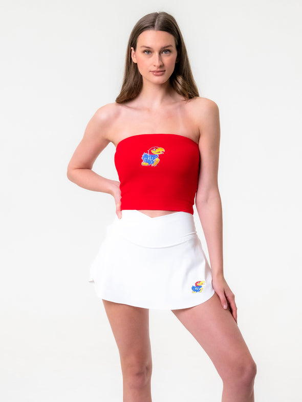 University of Kansas - The Embroidered Stadium Tube Top - Red