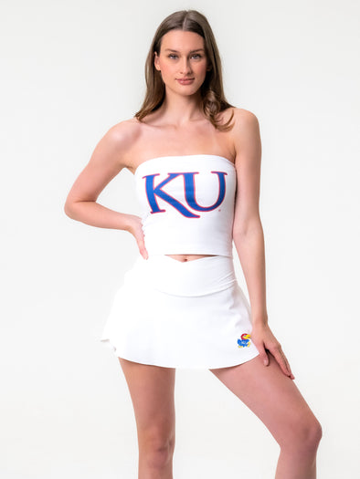 University of Kansas - The Stadium Tube Top - White