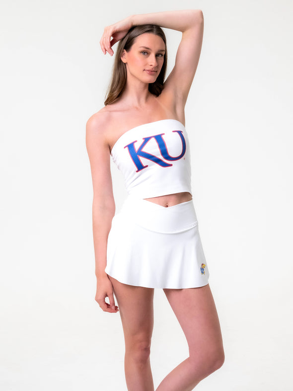 University of Kansas - The Stadium Tube Top - White