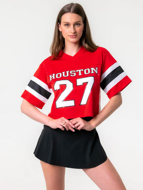 University of Houston - Mesh Fashion Football Jersey - Red