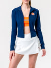 Auburn University - Campus Rec Cropped Zip-Up Jacket - Navy