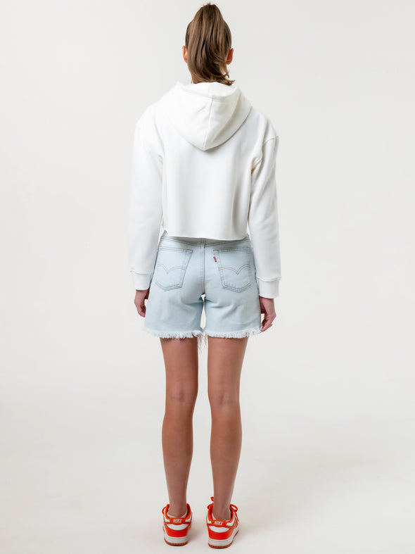 Syracuse University - Campus Rec Cropped Hoodie - White