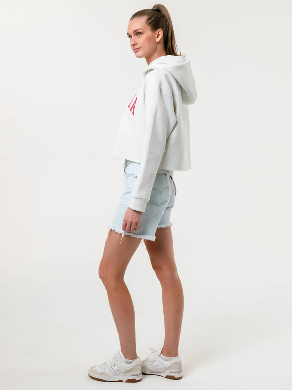 University of Alabama - Campus Rec Cropped Hoodie - Ash Grey