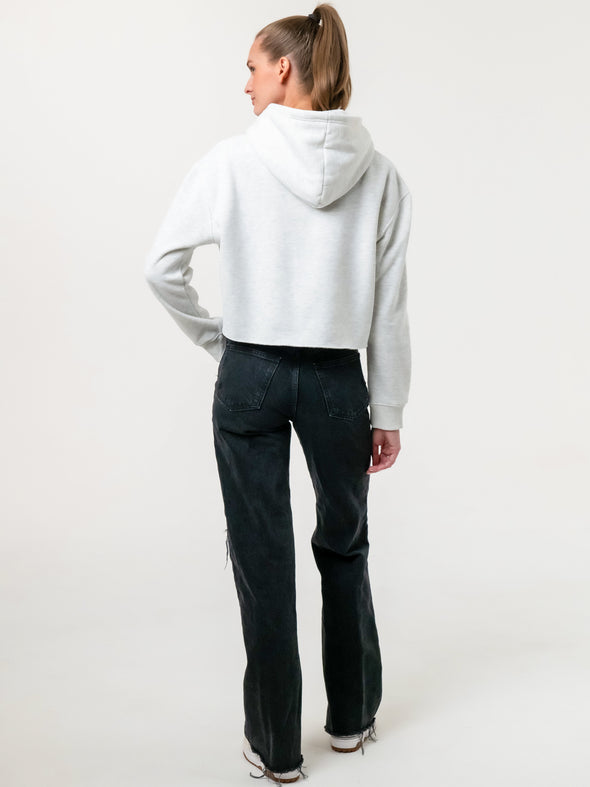 Texas Tech University- Campus Rec Cropped Hoodie - Ash Grey