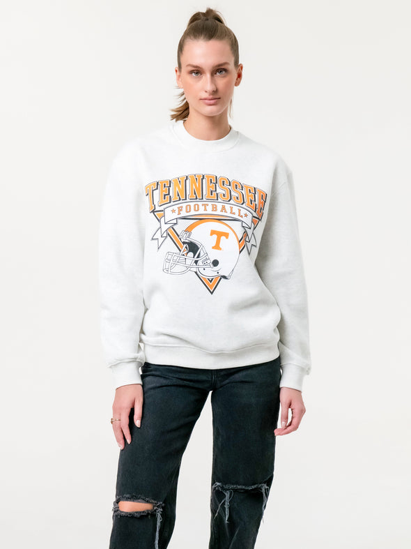 University of Tennessee - Vintage Football Crewneck Sweatshirt - Ash Grey