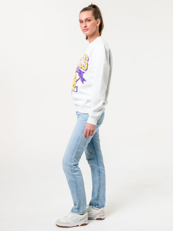 LSU - Vintage Crewneck Sweatshirt - Ash Grey