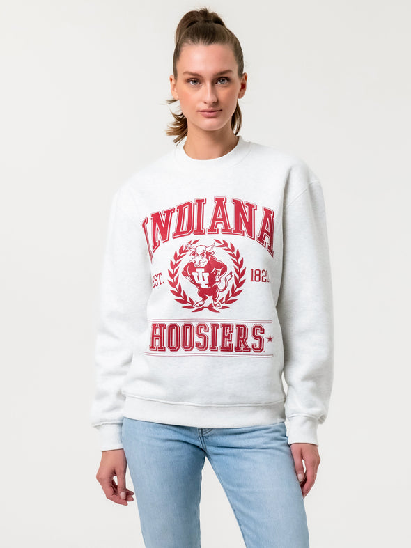 Indiana University - Vintage Crewneck Sweatshirt - Ash Grey