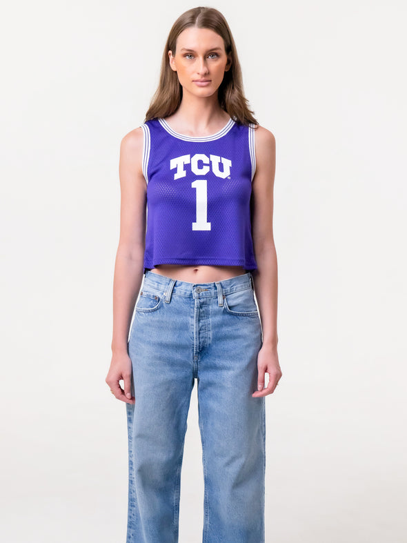 TCU - Women's Mesh Basketball Jersey - Purple