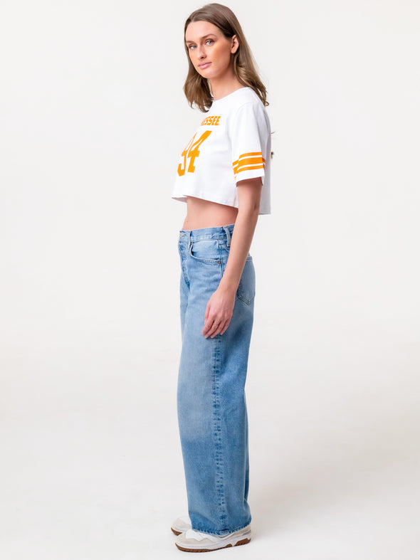 University of Tennessee - Cropped Jersey Tee - White