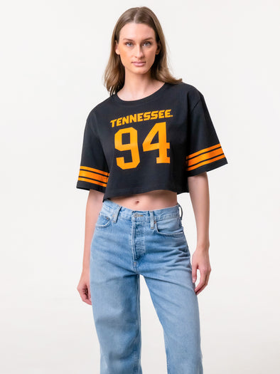 University of Tennessee - Cropped Jersey Tee - Black