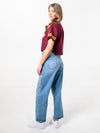 Arizona State - Women's Cropped Baseball Jersey - Maroon