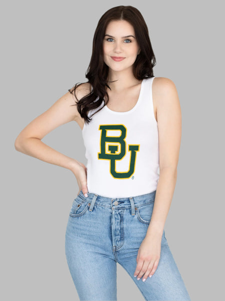 Baylor University - BU Ribbed Tank - White
