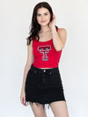 Texas Tech - Double T Cropped Tank - Red