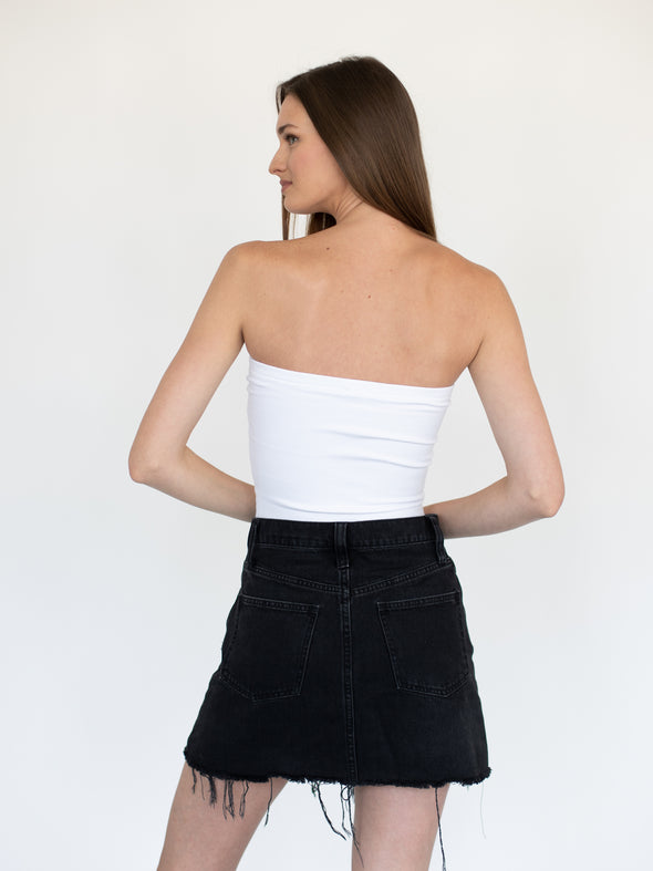 Texas Tech - Cropped Tube Top - White