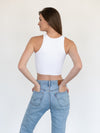 SMU - Cheer Tank Top - White