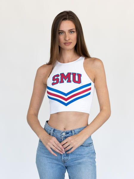 SMU - Cheer Tank Top - White