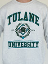 Tulane University - Vintage Crewneck Sweatshirt - Ash Grey
