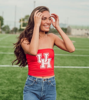 University of Houston - Cropped Tube Top - Red