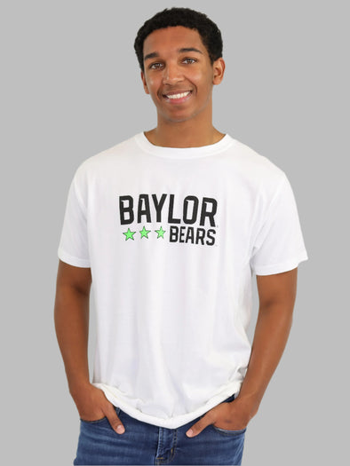 Baylor University - Neon Triple Star T-Shirt - White