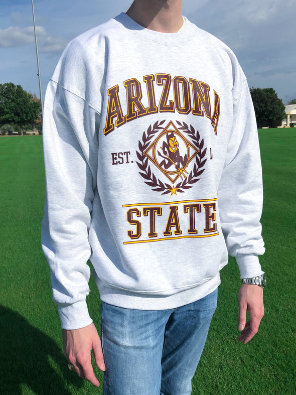 Arizona State University - Vintage Crewneck Sweatshirt - Ash Grey