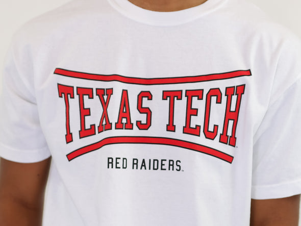 Texas Tech - Retro Bend Cropped T-Shirt - White