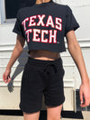 Texas Tech - Classic Logo Cropped Tee - Black