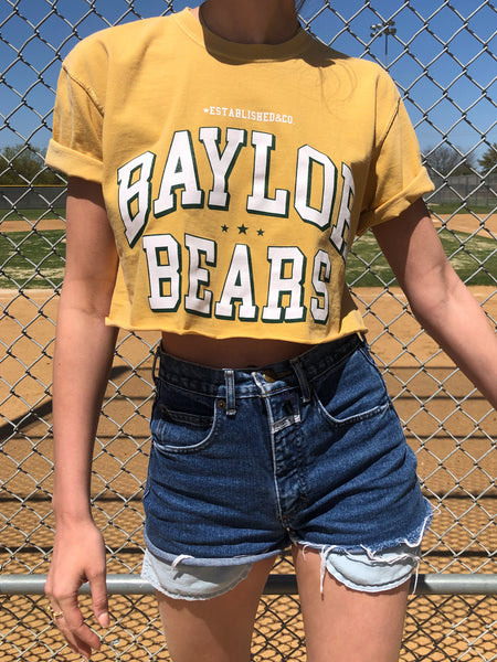 Baylor University - The Welcome Week Cropped Tee - Yellow