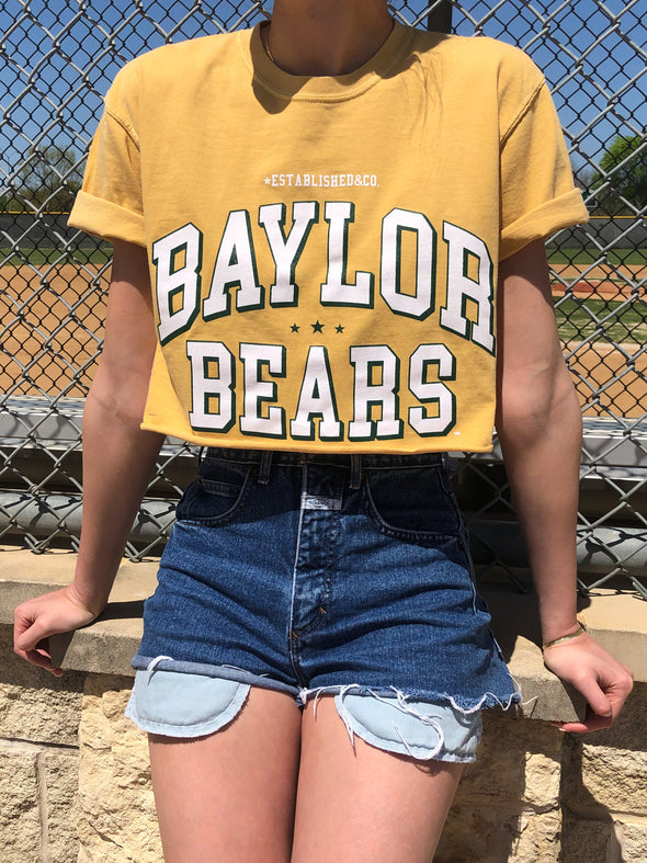 Baylor University - The Welcome Week Cropped Tee - Yellow
