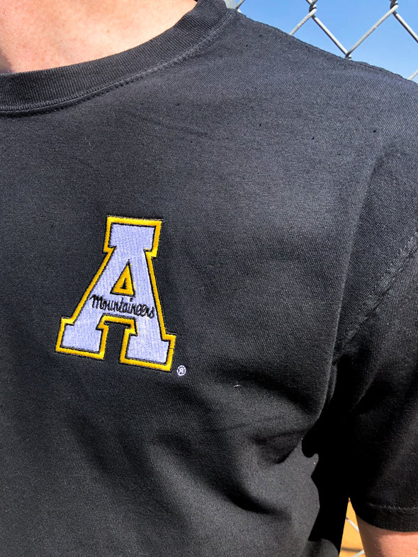 Appalachian State - The University Embroidered Tee - Black