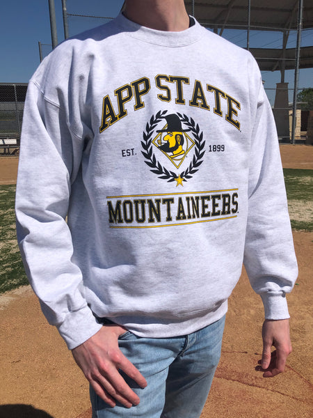Appalachian State University - Vintage Crewneck Sweatshirt - Ash Grey