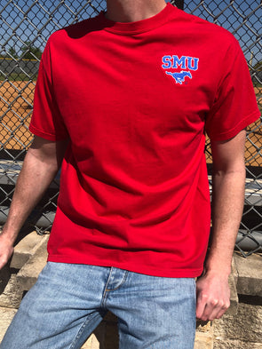 SMU - The University Embroidered Tee - SMU - Red